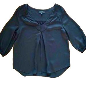 ARITZIA Babaton Adrian blouse navy size M bohemian style